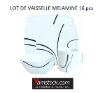 Lot de vaisselle melamine ZEN 16 piéces AA