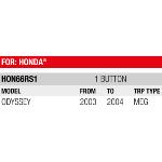 Boitier de remplacement Plip 1 Bouton compatible Honda Odyssey