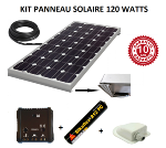 Kit panneau solaire 120w monocristallin pour camping car