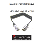 Rallonge spirale pour remorque 7 plots 3m50