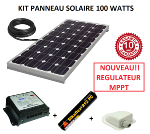 Kit panneau solaire 100w monocristallin MPPT pour camping car