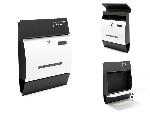 Boite aux lettres V6 design Noire Boite / blanche poudre