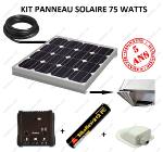 Kit panneau solaire 75w pour camping car monocristallin