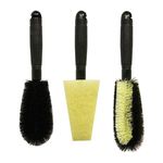 Lot de 3 brosses pour jantes alu.