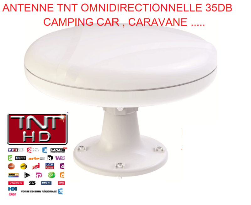 Antenne TNT camping car omnidirectionnelle 355dB caravane