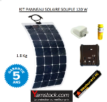 Kit panneau solaire monocristallin souple 120w pour camping car