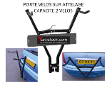 Porte vélo de voiture sur attelage + porte plaque immat CT