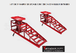 Lot de 2 rampes de levage avec cric hydraulique 2000 kg