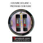 Couvre volant de voiture 37-39 cm + protége ceinture