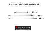 Lot de 3 demontes pneu en acier