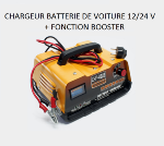 Chargeur de batterie  voiture 12v /24 volts avec fonction booster WC
