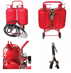 Cabine de sablage / sableuse mobile double pot 38 L + accessoires