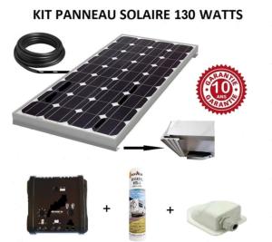 Antarion Kit panneau solaire 130w monocristallin  pour camping car
