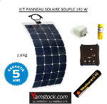 Kit panneau solaire souple 140w pour camping car monocristallin