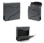 Boite aux lettres murale V27 Anthracite + Compartiment journal