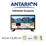 Antarion TV LED 21.5'  ULTRA HD + ANDROID TV  - 12V / 220V  - camping car