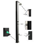 Douche de jardin extérieur solaire Noir / Argenté 35 L - Idéal piscine