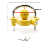 Antivol avec anneau et cadenas Remorque Caravane / serrure timon 50mm