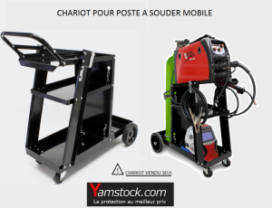 Chariot de soudage mobile pour poste a souder WC