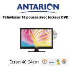 Antarion TV 16'' DVD - 12V / 220V  - camping car