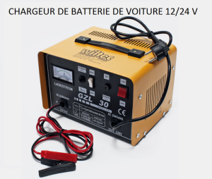 Chargeur de batterie pour auto , moto, voiture 12 /24 v WC