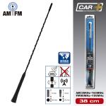 ANTENNE 38CM AM/FM AVEC ADAPTATEURS 5/6MM BLISTER