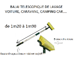 Balai de lavage téléscopique pour camping car et caravane