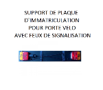 Rampe Support de plaque d immatriculation pour porte vélo PE
