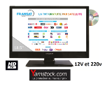 télévision TV HD DVD 19.5' + démo satellite FRANSAT sans carte
