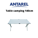 Table de camping pliable DJERBA en Alu 140 cm - Charnières renforcées