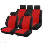 Housse pour siege de voiture rouge et noir VICTOIRE compat airbags PE
