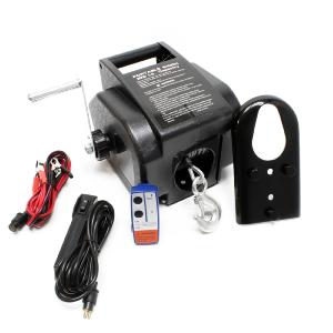 Treuil électrique à cable 12 V + télécommande - 2721 kg max 