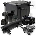 Kit de filtration biologique uvc 18w bassin 12000 L + pompe fontaine et skimmer