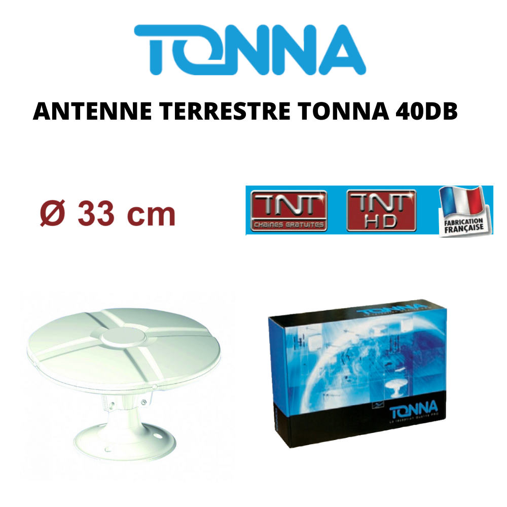 Tonna Antenne TNT camping car , caravane omnidirectionnelle 40DB