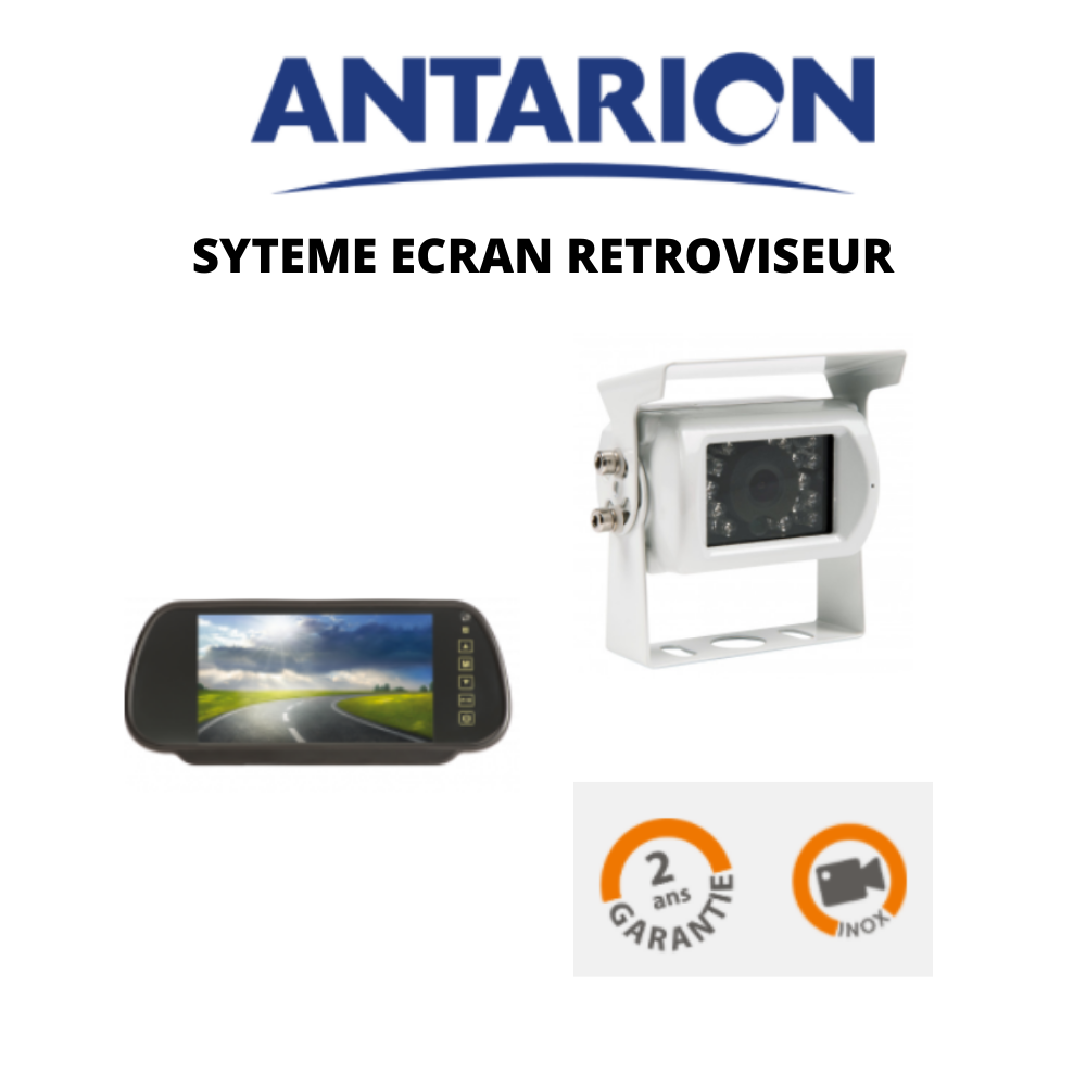 Antarion Pack Camera de recul 7' camping car système écran rétroviseur