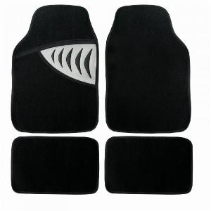 Tapis de voiture universel 4 piéces talonette alu PE