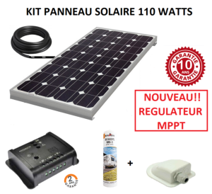 ANTARION -  Kit panneau solaire 110w monocristallin MPPT pour camping car