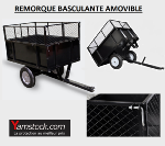 Remorque basculante pour Tondeuse / Tracteur de jardin / Quad WC