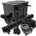 Kit de filtration biologique 72w bassin 12000 L+ tuyau, skimmer et pompe fontaine