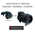 Adaptateur prise remorque 13 broches vers 7 plots WC