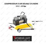 Compresseur d'air double cylindre 12v / 10 bars + mano PE