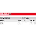 Boitier Plip de remplacement 4 Boutons pour Subaru BRZ