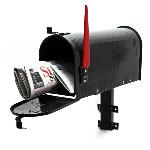 Boite aux lettres US Mailbox Design américain Noir avec support mural 