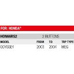 Boitier de remplacement Plip 2 Boutons compatible Honda Odyssey