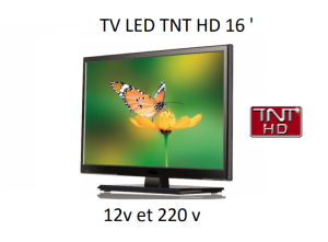 Télévision TV HD LED 40,6 CM pour camping car 12V