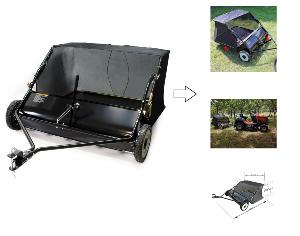 Remorque Balayeuse de jardin 95 cm pour tracteur tondeuse autoportée - Feuilles et pelouses