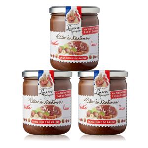 Lot de 3 Pâtes à tartiner aux noisettes et cacao - 400g LUCIEN GEORGELIN