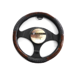 Couvre volant de voiture aspect bois 37-39 cm PE