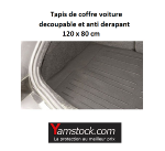 Tapis de coffre voiture PVC 120X80 CM découpable PE