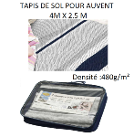 Tapis de sol Caravane, Camping car, Auvent CAMP4 4mX 2.5m gris bleu blanc
